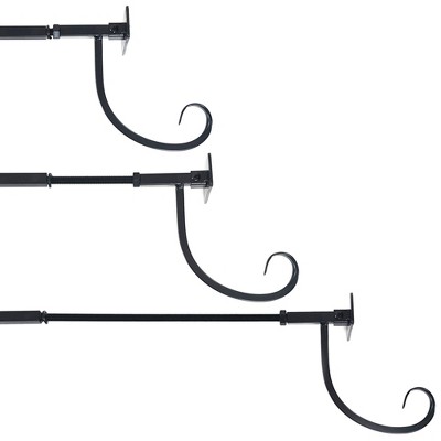 Adjustable Black Metal Garland Hanger for Single Door