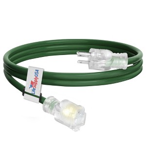 LifeSupplyUSA 16 Gauge Power Extension Cord Outdoor & Indoor Waterproof Cable SJTW 16/3 ETL Listed - 1 of 4