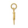 Black Bow Jewelry 14k Yellow Gold Polished 3D Medical Syringe Charm, 3 x 20mm - 2 of 4