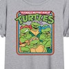 Women's - Teenage Mutant Ninja Turtles - Retro Group Oversized Graphic T-Shirt - 2 of 4