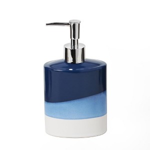 Alanya Lotion/ Liquid Soap Dispenser Bottle Blue & White by SKL Home - 1 of 4
