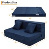 Folding Sofa Bed with Pillows, Convertible Sleeper Chair, Modern Futon Floor Couch, Foldable Memory Foam Chair, Lazy Guest Bed - 4 of 4