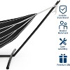Nasitip Double Hammock with Steel Stand & Carry Bag,2-Person Hammock Bed,Brazilian-Style,450lb Capacity - 3 of 4