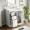 XINGHANZHENXUAN Bathroom Vanity with Ceramic Sink, Solid Wood Frame, 3 Drawers, Freestanding Storage Cabinet, Easy Assembly - 4 of 4