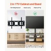 VEVOR 48" TV Stand with Mount for up to 75 in TVs, Entertainment Center with Power Outlet, Height Adjustable TV Console with Mount, Brown - 3 of 4