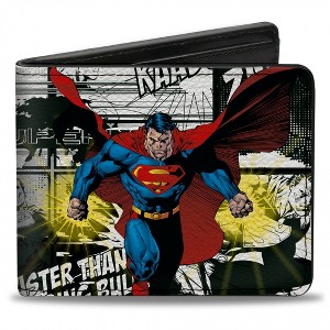 Adult Superman B-Movie Comic Book Panels Bi-Fold Wallet - 1 of 3