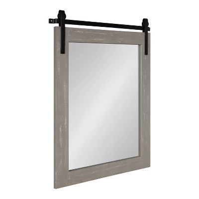 22" x 30" Cates Rectangle Wall Mirror Gray - Kate & Laurel All Things Decor