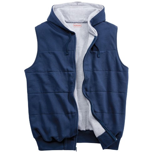 Boulder Creek by KingSize Men's Big & Tall ™ THERMAL LINED FLEECE VEST -  Big - 8XL, Navy Blue