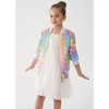 2Bunnies Girls' Spectrum Sparkle Sequin Bomber Jacket - 2 of 4
