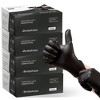 FifthPulse Bulk Case of Disposable Vinyl Exam Gloves, Black, Boxes of 50, Size Small - Powder-Free, Latex-Free, 3-Mil Thickness - 4 Pack - 2 of 4