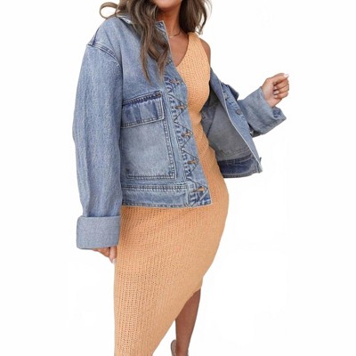 Women's Denim Utility Jacket - Veveret