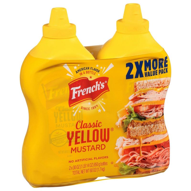 FRENCH&#39;S Classic Yellow Mustard - 30oz / 2pk, 3 of 5