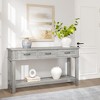 Entryway Table, Console Table with Storage Drawers, 3 Tier Farmhouse Wooden Sofa Table, Hallway Table for Entryway, Living Room - 3 of 4