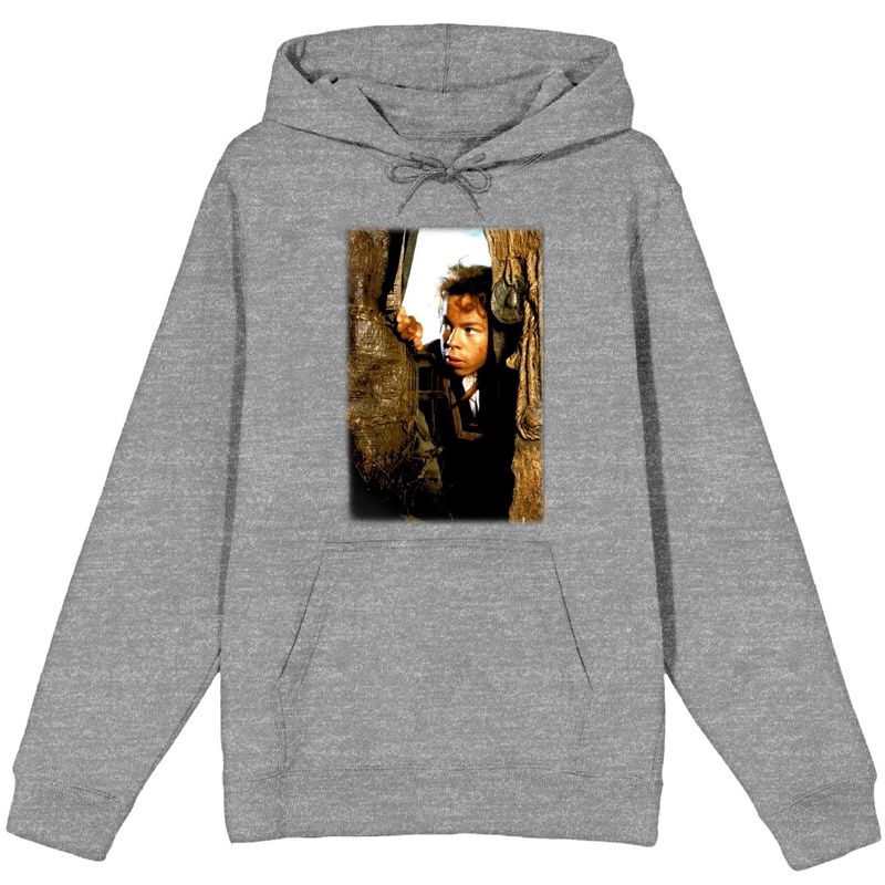Willow Sorcerer Looking Through Curtains Adult Long Sleeve Hoodie, 1 of 3