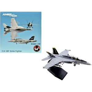 Boeing F/A-18F Super Hornet Fighter Aircraft "VFA-103 Jolly Rogers" (2018) United States Navy 1/100 Diecast Model Airplane - 1 of 4