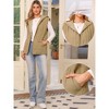 INSPIRE CHIC Women's Oversized Sleeveless Winter Gilet Quilted Zip Hoodie Puffer Vest - 2 of 4