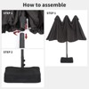 15ft Extra Large Double,Sided Patio Umbrella With Crank Handle & Base Included,Outdoor Market Umbrella for Poolside, Garden, Deck, Backyard Shade - 3 of 4