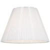 Springcrest Collection Hardback Knife Pleated Empire Lamp Shade White Large 9" Top x 17" Bottom x 12.25" Slant Spider with Harp and Finial Fitting - 3 of 4