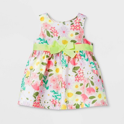 baby girl carter's floral bow dress