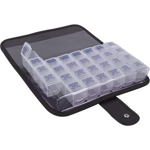 Ezy Dose Weekly (7-Day) Pill Organizer, Large Pop-Out Compartments, 4 Times a Day (Large) - 1 of 4