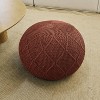 ARTPLAN Round Pouf Ottoman Home knit Floor Foot Pouf Woven Stool For Living Room, Lounge and Bedroom - 2 of 4