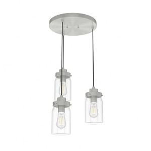 Hunter Fans 14.5" Devon Park Ceiling Light Brushed Nickel Finish 3-Bulb Pendant - 1 of 1