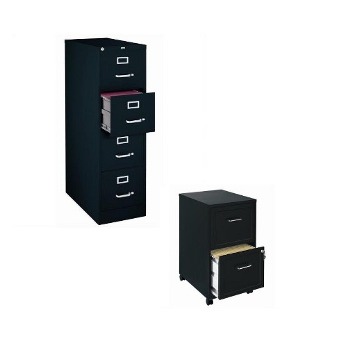 2 Piece Value Pack 4 Drawer And Mobile 2 Drawer File Cabinet In