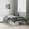 vidaXL Metal Bed Frame with Headboard White 39.4 in.x78.7 in. - 3 of 4