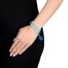 EVERLY JEWELRY | Sterling Silver Dyed Howlite Bead Bracelet with Blue Tassel and Heart Charm - 20 in - 3 of 3