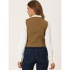 INSPIRE CHIC Women's Denim Sleeveless V Neck Button Down Casual Waistcoat Vest - 4 of 4