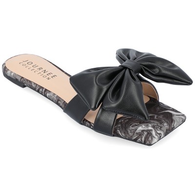 Journee Collection Womens Kealla Slip On Slide Flat Sandals