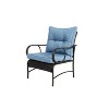Sapphtopaz Outdoor Patio Furniture Set Wicker Woven Patio Conversation Chairs with Cushions and Glass Coffee Table for Backyard, Garden, Terrace - 3 of 4