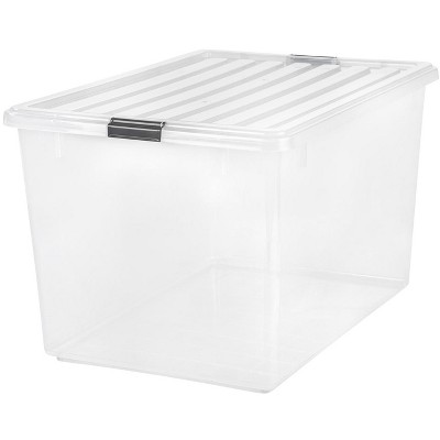 Iris Usa 32 Quart Stackable Plastic Storage Bins With Lids And