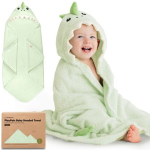 KeaBabies PlayPals Baby Towels with Hood for Girls, Boys, 100% Organic Soft Cotton Hooded Bath Towels for Newborn, Kids - 1 of 4