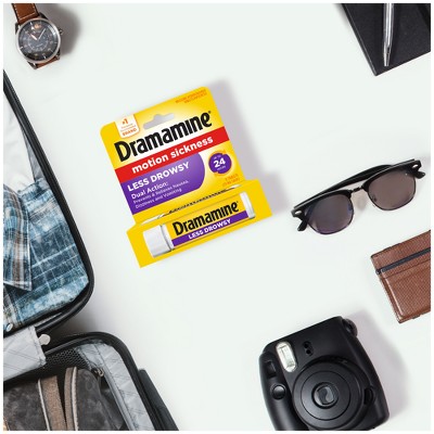 Dramamine All Day Less Drowsy Motion Sickness Relief Tablets for Nausea, Dizziness &#38; Vomiting - 8ct