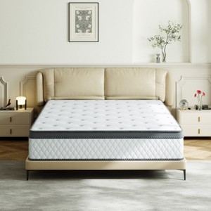Swedrea Hybrid Mattress Breathable Medium Cooling Memory Foam Bed-in-a-Box White - 1 of 4