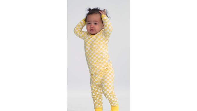 Sleep On It Infant & Toddler Girls 2-Piece Super Soft Jersey Snug-Fit Pajama Set with Matching Socks, 2 of 7, play video