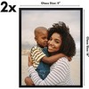 Americanflat 11x14 Picture Frame with Shatter-Resistant Glass - Set of 2 - Streamline Collection - Thin Border Picture Frame for Wall Display - Black - 2 of 4