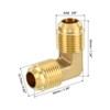 Unique Bargains Air Conditioner Brass HVAC Flare 90 Degree Elbow Tube Adapter Connector - 2 of 4