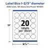 Avery Glossy Clear Round Labels with Sure Feed, 1-2/3" diameter - 4 of 4