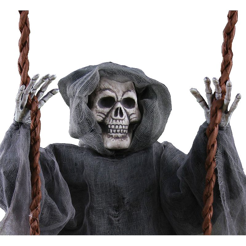 Fun World Reaper On Swing Prop Halloween Decoration - 36 in - Gray, 2 of 5