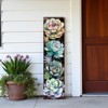HomeRoots 36" Black And Green Solid Wood Succulents Porch Sign - 2 of 4
