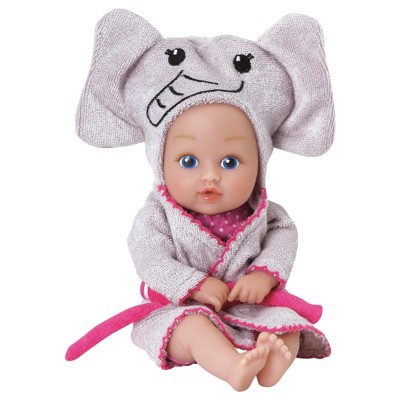Adora Baby Bath Toy Elephant, 8.5 inch Bath Time Baby Tot Doll with QuickDri Body