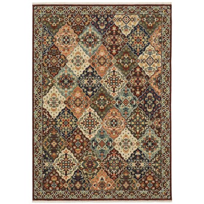 Oriental Weavers Lilihan 050X6 Red/ Multi Indoor Area Rug - 2' x 3'