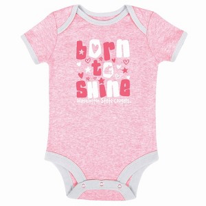 NCAA Washington State Cougars Infant Girls' 3pk Bodysuit - 1 of 4