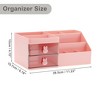 Unique Bargains Makeup Organizer W/ 2 Drawer 8 Grids 1 Pc - 4 of 4