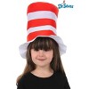 HalloweenCostumes.com    Dr. Seuss The Cat in the Hat Felt Red & White Striped Costume Hat for Kids, White/Red - 2 of 4