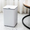 LunaLulinlk Touch-Free Trash Can, 2.6 Gal, Adult, Solid Print, Soft Close, Bathroom, Plastic, 1 Count - 3 of 4