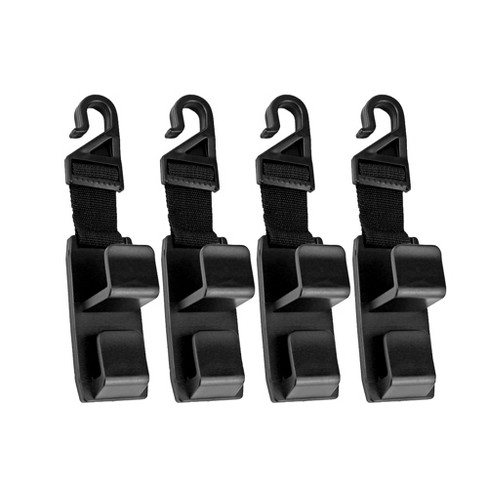 Car headrest clearance hooks