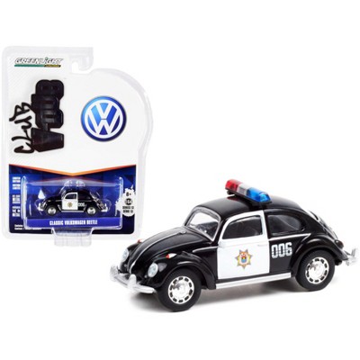 Classic Volkswagen Beetle Black & White "Veracruz Police" (Mexico) "Club Vee V-Dub" Series 13 1/64 Diecast Model Car Greenlight